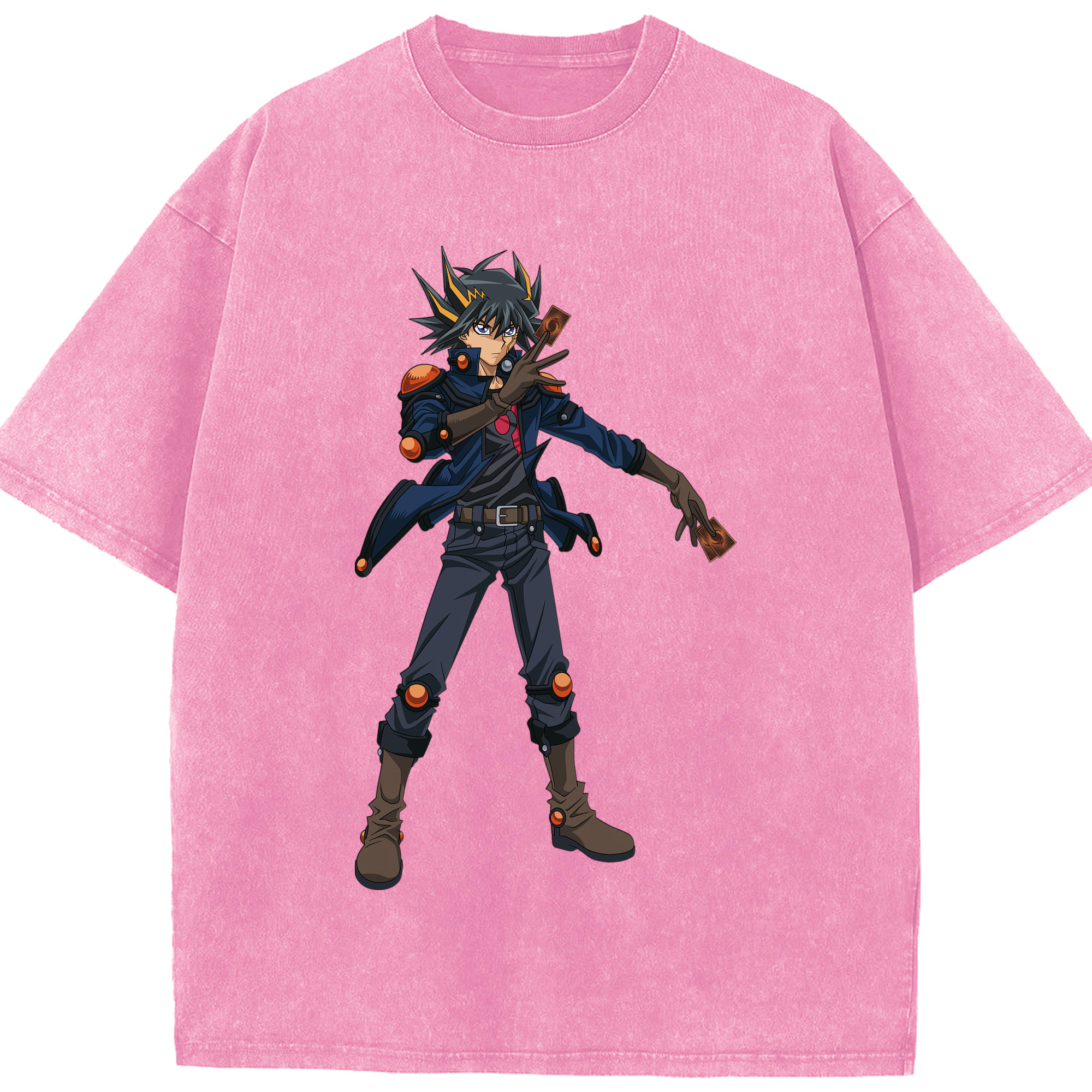 （画像用） 遊☆戯☆王 Yu-Gi-Oh! 綿100% ヴィンテージ風 半袖Tシャツ（フロントプリント）